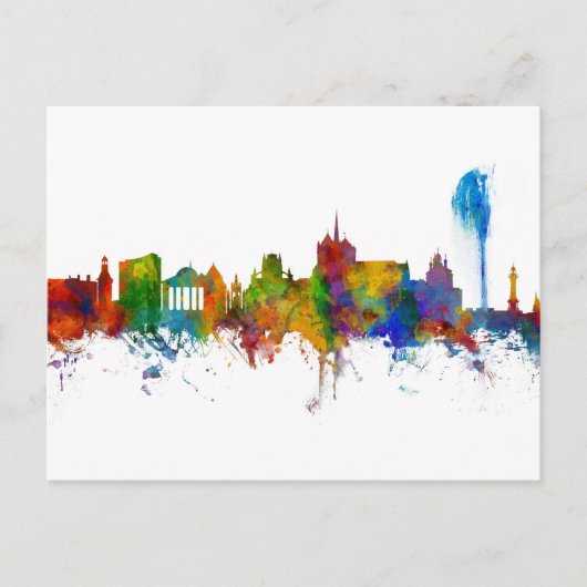 Genève Zwitserland Skyline Briefkaart (Voorkant)