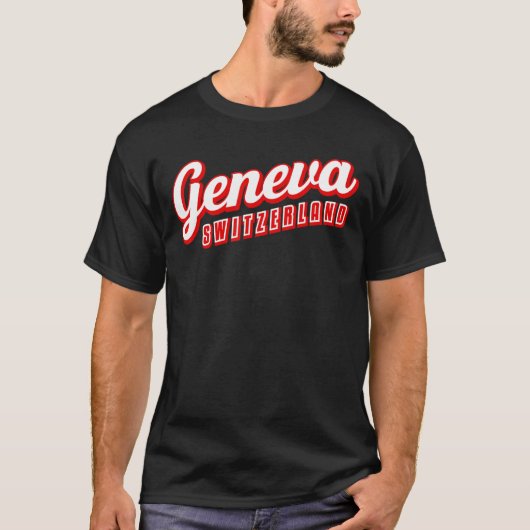 Genève Zwitserland T-shirt (Voorkant)