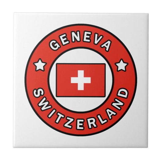 Genève Zwitserland Tegeltje (Voorkant)