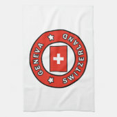 Genève Zwitserland Theedoek (Verticaal)