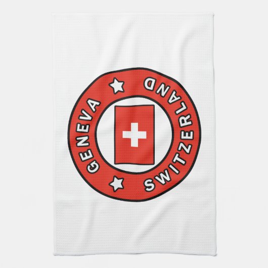 Genève Zwitserland Theedoek (Verticaal)