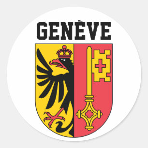 Genève, Zwitserland - wapen Ronde Sticker