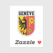 Genève, Zwitserland - wapen Sticker (Vel)