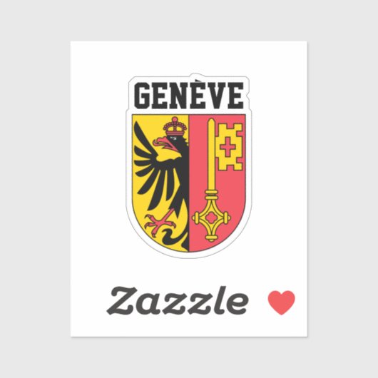 Genève, Zwitserland - wapen Sticker (Vel)