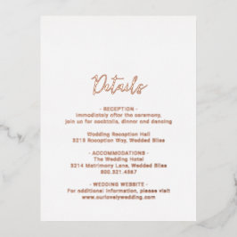 Genevieve foto moderne bruiloft folie uitnodiging briefkaart