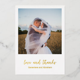 Genevieve Foto Moderne Trouwdag Folie Uitnodiging