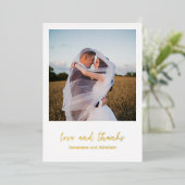 Genevieve Foto Moderne Trouwdag Folie Uitnodiging (Staand Voorkant)