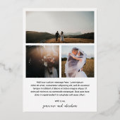 Genevieve Foto Moderne Trouwdag Folie Uitnodiging (Achterkant)