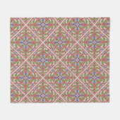 "Genevieve"Gothic Revival Medallion Fleece Deken (Voorkant (Horizontaal))