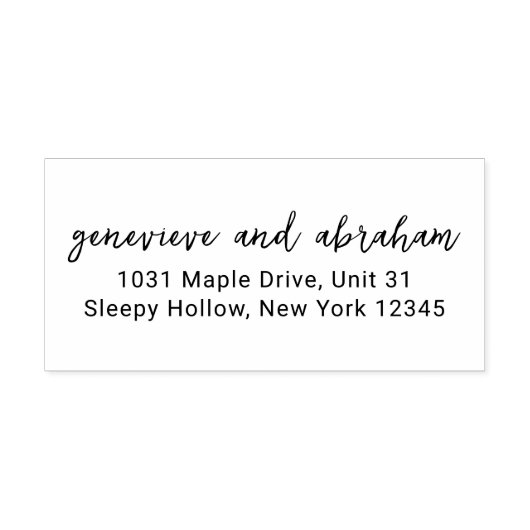 Genevieve moderne bruiloft rubberstempel (Afrduk)