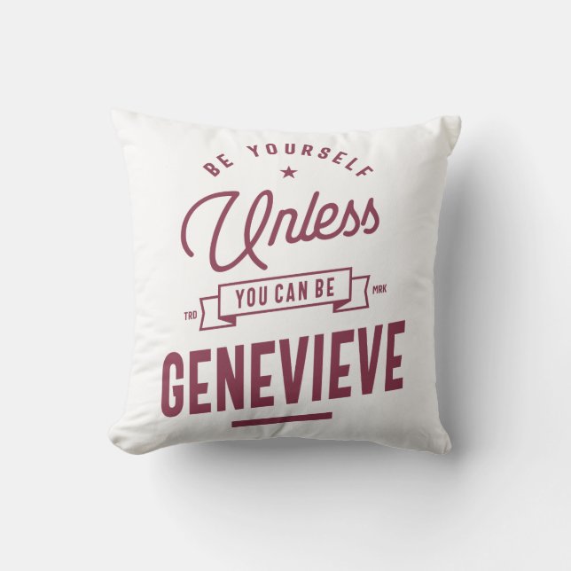 Genevieve Persoonlijke Naam Birthday Gift Kussen (Voorkant)