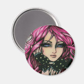 "Genevieve" Steampunk Fairy Magnet (Voorkant / Achterkant)