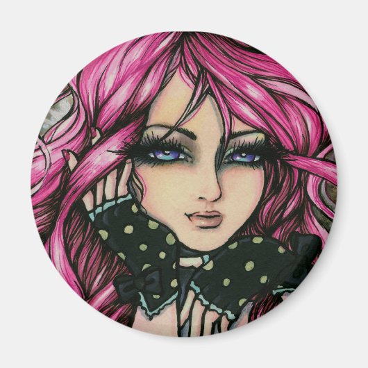 "Genevieve" Steampunk Fairy Magnet (Voorkant)