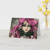 "Genevieve" Steampunk Feeënkaart Kaart (Gele Bloem)