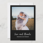 Genevieve Zwart Foto Moderne bruiloft Bedankkaart (Voorkant)