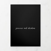 Genevieve Zwart Foto Moderne bruiloft Drieluik Uitnodiging (Cover)