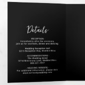 Genevieve Zwart Foto Moderne bruiloft Drieluik Uitnodiging (Binnenzijde eerst)