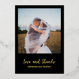 Genevieve Zwart Foto Moderne bruiloft Folie Uitnodiging