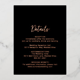 Genevieve Zwart Foto Moderne bruiloft Folie Uitnodiging Briefkaart