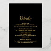 Genevieve Zwart Foto Moderne bruiloft Folie Uitnodiging Briefkaart (Voorkant)
