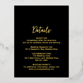 Genevieve Zwart Foto Moderne bruiloft Folie Uitnodiging Briefkaart