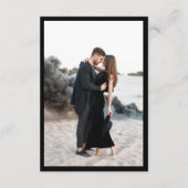 Genevieve Zwart Foto Moderne bruiloft Informatiekaartje (Achterkant)