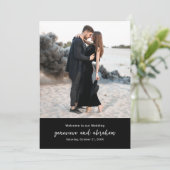 Genevieve Zwart Foto Moderne bruiloft Programmakaart (Staand voorkant)