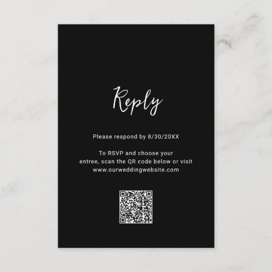 Genevieve Zwart Foto Moderne bruiloft RSVP Kaartje (Voorkant)