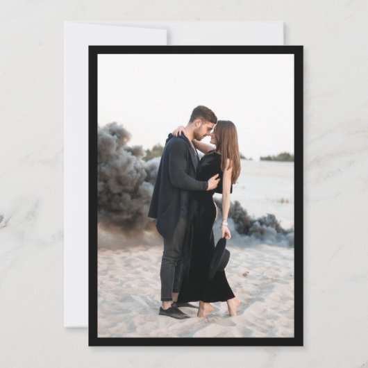 Genevieve Zwart Foto Moderne bruiloft Save The Date (Achterkant)