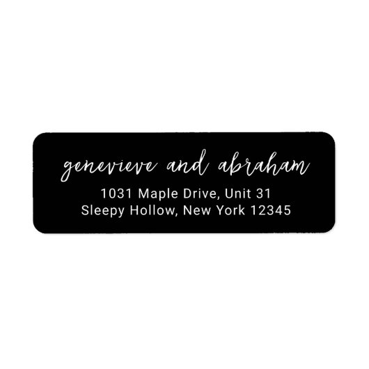 Genevieve Zwart Moderne bruiloft Etiket (Voorkant)