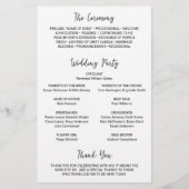 Genevieve Zwart Wit Foto Modern Wedding Program Flyer (Achterkant)