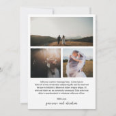 Genevieve zwart-wit foto moderne bruiloft bedankkaart (Achterkant)