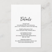 Genevieve zwart-wit foto moderne bruiloft informatiekaartje (Voorkant)