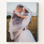 Genevieve zwart-wit foto moderne bruiloft notitieboek (Achterkant)