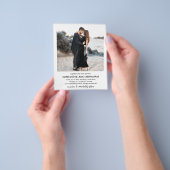 Genevieve Zwart Wit Foto Moderne bruiloft Uitnodig Flyer (Hand)