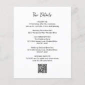 Genevieve Zwart Wit Foto Moderne bruiloft Uitnodig Flyer (Achterkant)