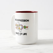 Genexpressie als onderdeel van het leven (DNA-repl Tweekleurige Koffiemok (Voorkant links)