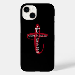 Genezen door Jesus Bible Verse Christelijk Geloof Case-Mate iPhone 14 Hoesje