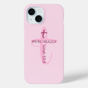 Genezen door Jesus Bible Verse Christelijk Geloof iPhone 15 Case