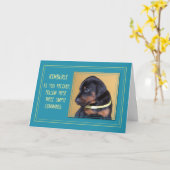 Genezen en goed worden na de operatie Hond Kaart (Gele Bloem)