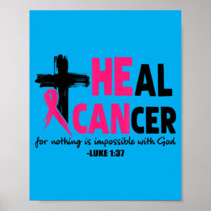 Genezen Kanker Geloof God Christelijke Borstkanker Poster