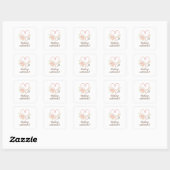Genezen met Hart Vierkante Sticker (Vel)