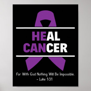 Genezen Pancreaskanker Christelijk Kanker Overleve Poster