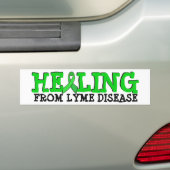 Genezen van de ziekte van Lyme bumpersticker (Op auto)