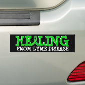 Genezen van de ziekte van Lyme bumpersticker (Op auto)
