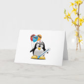 Genezend binnenkort. Pinguïn Verpleegster. Kaart (Gele Bloem)