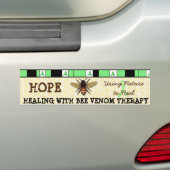Genezend met bijengiftherapie bumpersticker (Op auto)