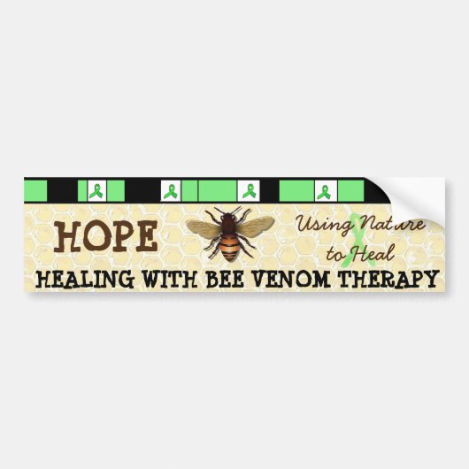 Genezend met bijengiftherapie bumpersticker (Voorkant)