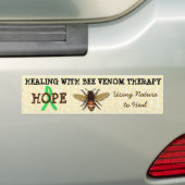 Genezend met bijengiftherapie bumpersticker (Op auto)