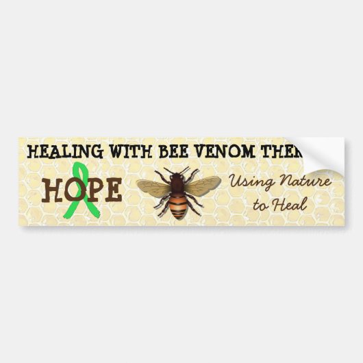 Genezend met bijengiftherapie bumpersticker (Voorkant)